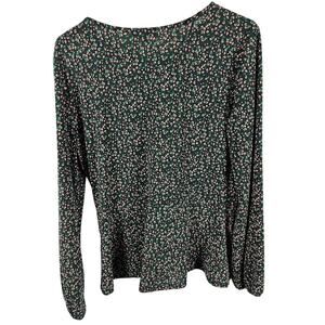 Womens long sleeve blouse XL Black Brand MI Lieux Excellent Condition (i2/36)